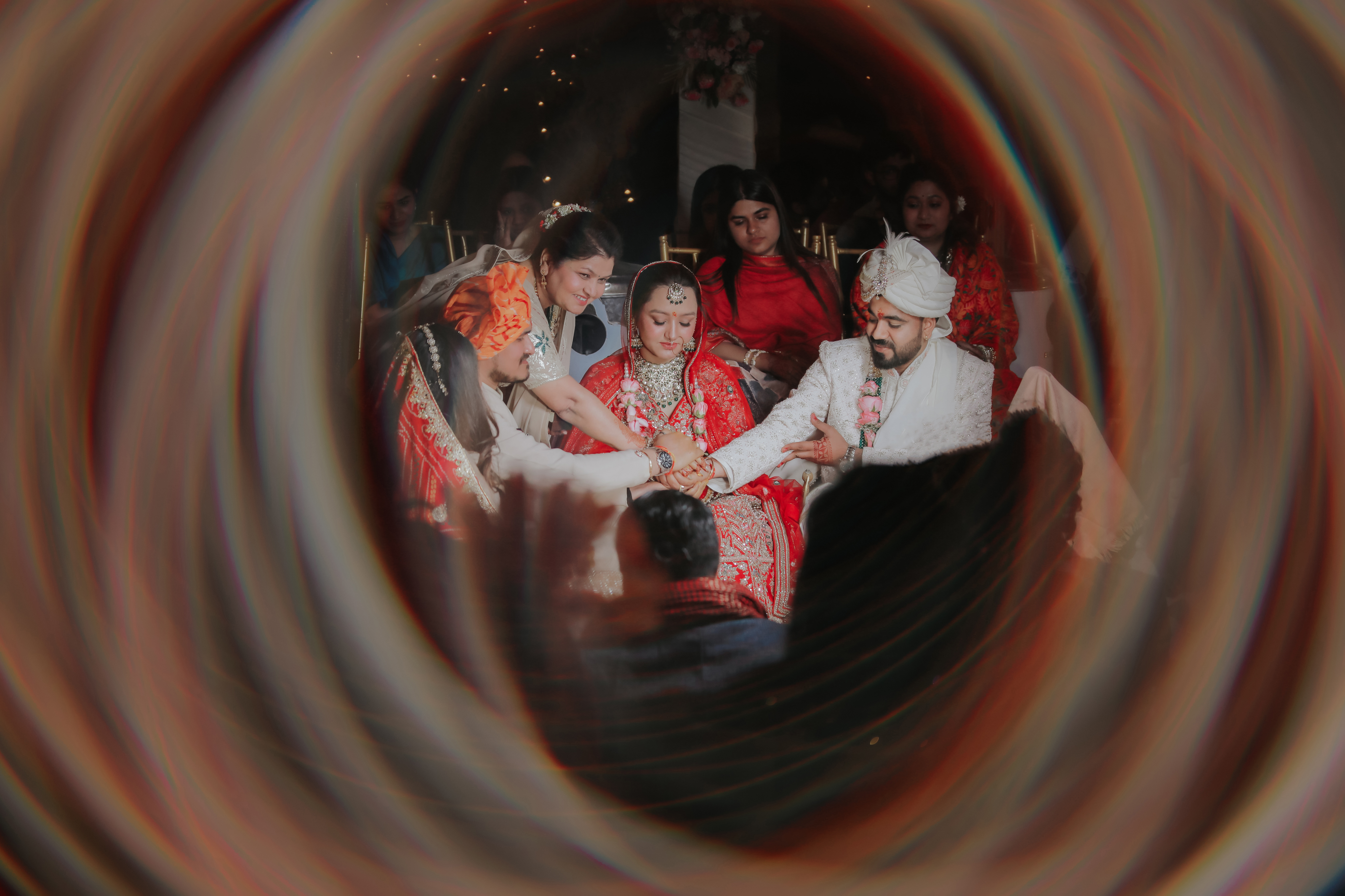 Anand and Soumya's wedding portrait, Gurugram
